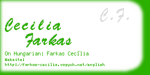 cecilia farkas business card